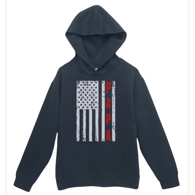 Proud Papa American Flag Shirts Fathers Day Gift Urban Pullover Hoodie