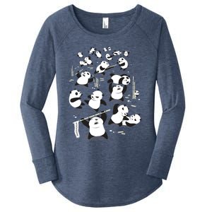 Pandamonium Women's Perfect Tri Tunic Long Sleeve Shirt