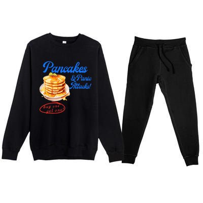 Pancakes Panic & Attacks! Buy One Get One! Apparel Premium Crewneck Sweatsuit Set