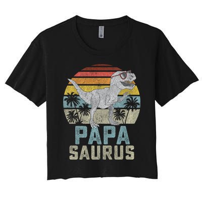 Papasaurus Women's Crop Top Tee