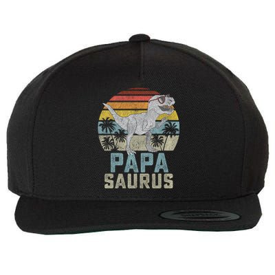 Papasaurus Wool Snapback Cap