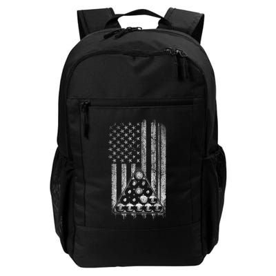 Pool Player American Flag Daily Commute Backpack