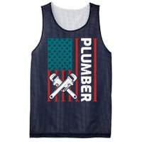 Plumber Patriotic American Flag Funny Plumber Mesh Reversible Basketball Jersey Tank