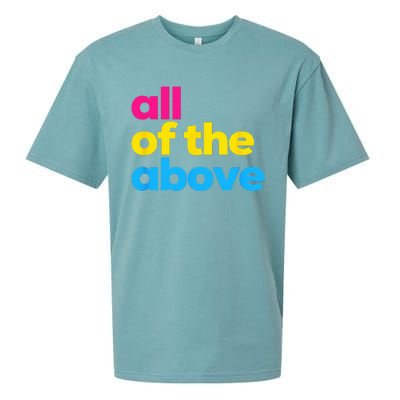 Pansexual Pride All of the Above LGBTQ Pan Flag Funny LGBT Sueded Cloud Jersey T-Shirt