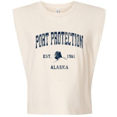 Port Protection Alaska Ak Vintage Athletic Garment-Dyed Women's Muscle Tee