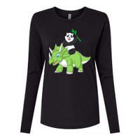 Panda Womens Cotton Relaxed Long Sleeve T-Shirt