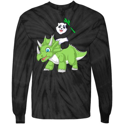 Panda Tie-Dye Long Sleeve Shirt