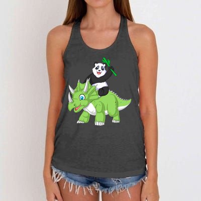 Panda Women's Knotted Racerback Tank