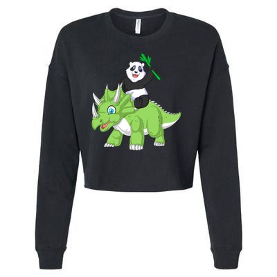 Panda Cropped Pullover Crew