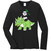 Panda Ladies Long Sleeve Shirt