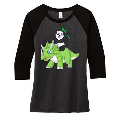 Panda Women's Tri-Blend 3/4-Sleeve Raglan Shirt