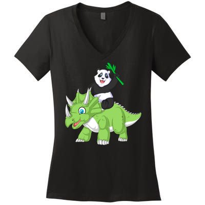 Panda Women's V-Neck T-Shirt