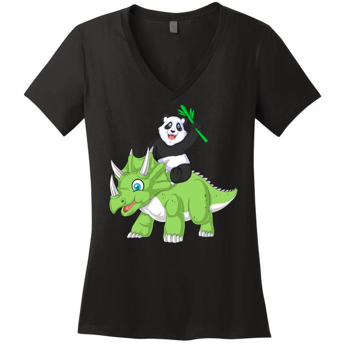 Panda Women's V-Neck T-Shirt