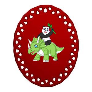 Panda Ceramic Oval Ornament