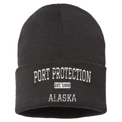 Port Protection Alaska Ak Vintage Sustainable Knit Beanie