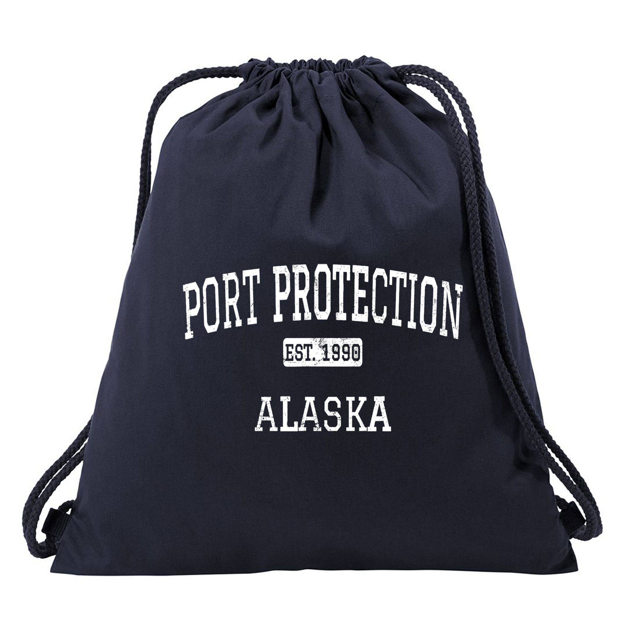 Port Protection Alaska AK Vintage Drawstring Bag