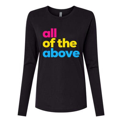 Pansexual Pride All Of The Above LGBTQ Pan Flag Funny LGBT Womens Cotton Relaxed Long Sleeve T-Shirt