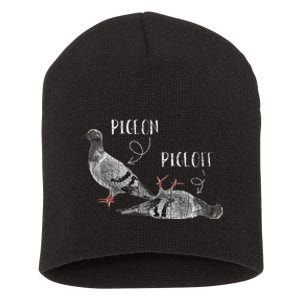 Pigeon Pigeoff Apparel Pigeon Owner Lover Funny Gift Short Acrylic Beanie