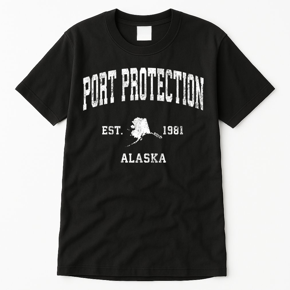 Port Protection Alaska Ak Vintage Established Athletic Sports Design Tall T-Shirt