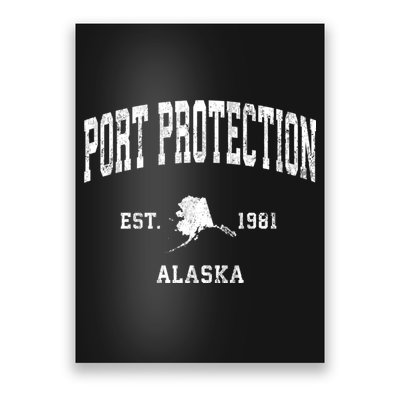 Port Protection Alaska Ak Vintage Established Athletic Sports Design Poster