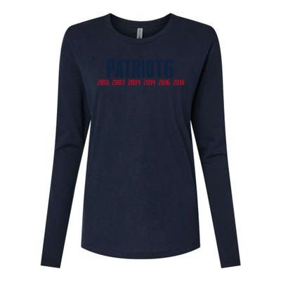 Patriots Womens Cotton Relaxed Long Sleeve T-Shirt