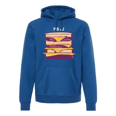 Pretty Pb And J Sandwich With Creamy Peanut Butter And Jelly Cute Gift Premium Hoodie