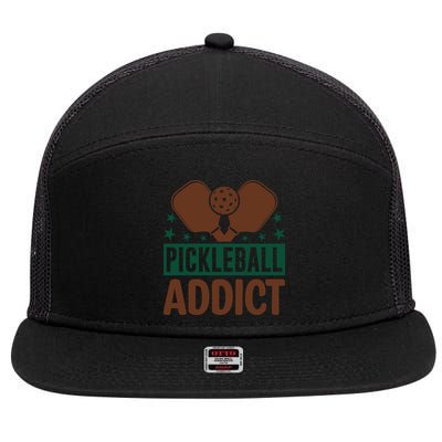 Paddles Pickleball Addict Gift For Player Team Sport 7 Panel Mesh Trucker Snapback Hat