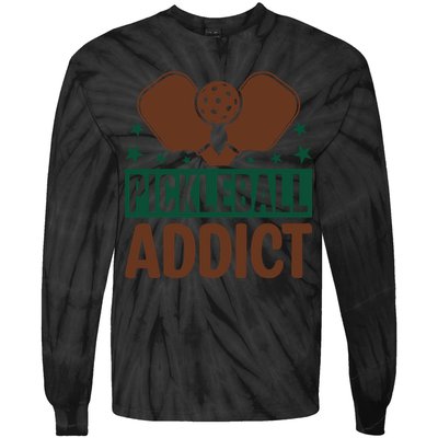 Paddles Pickleball Addict Gift For Player Team Sport Tie-Dye Long Sleeve Shirt