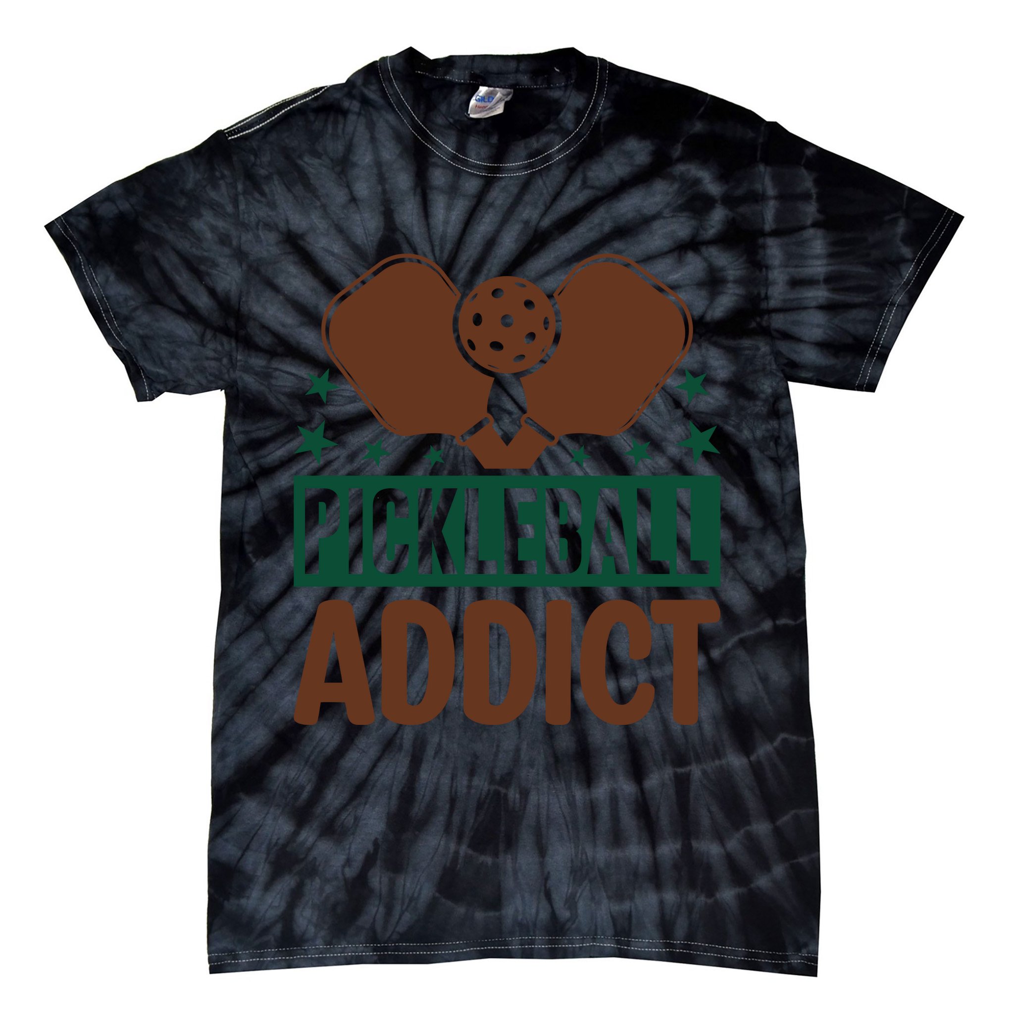 Paddles Pickleball Addict Gift For Player Team Sport Tie-Dye T-Shirt