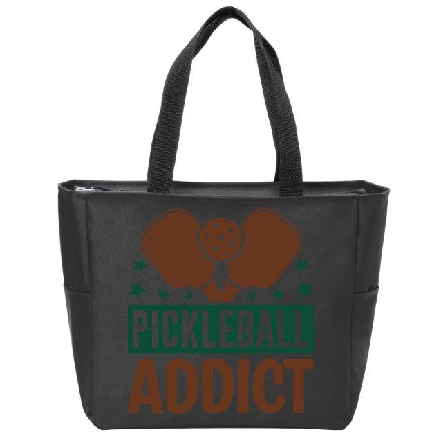 Paddles Pickleball Addict Gift For Player Team Sport Zip Tote Bag