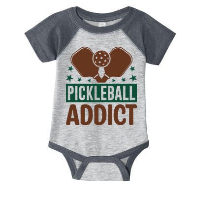 Paddles Pickleball Addict Gift For Player Team Sport Infant Baby Jersey Bodysuit