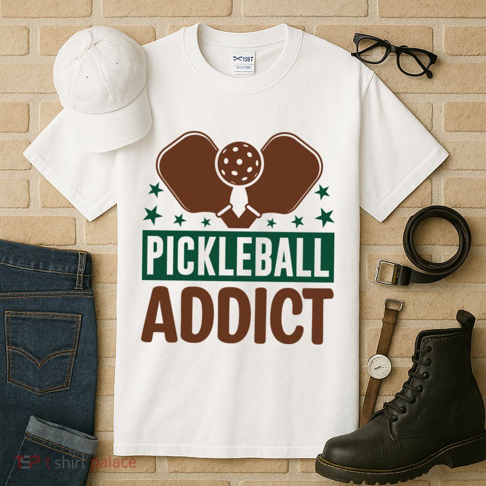 Paddles Pickleball Addict Gift For Player Team Sport Tall T-Shirt