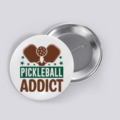 Paddles Pickleball Addict Gift For Player Team Sport Button