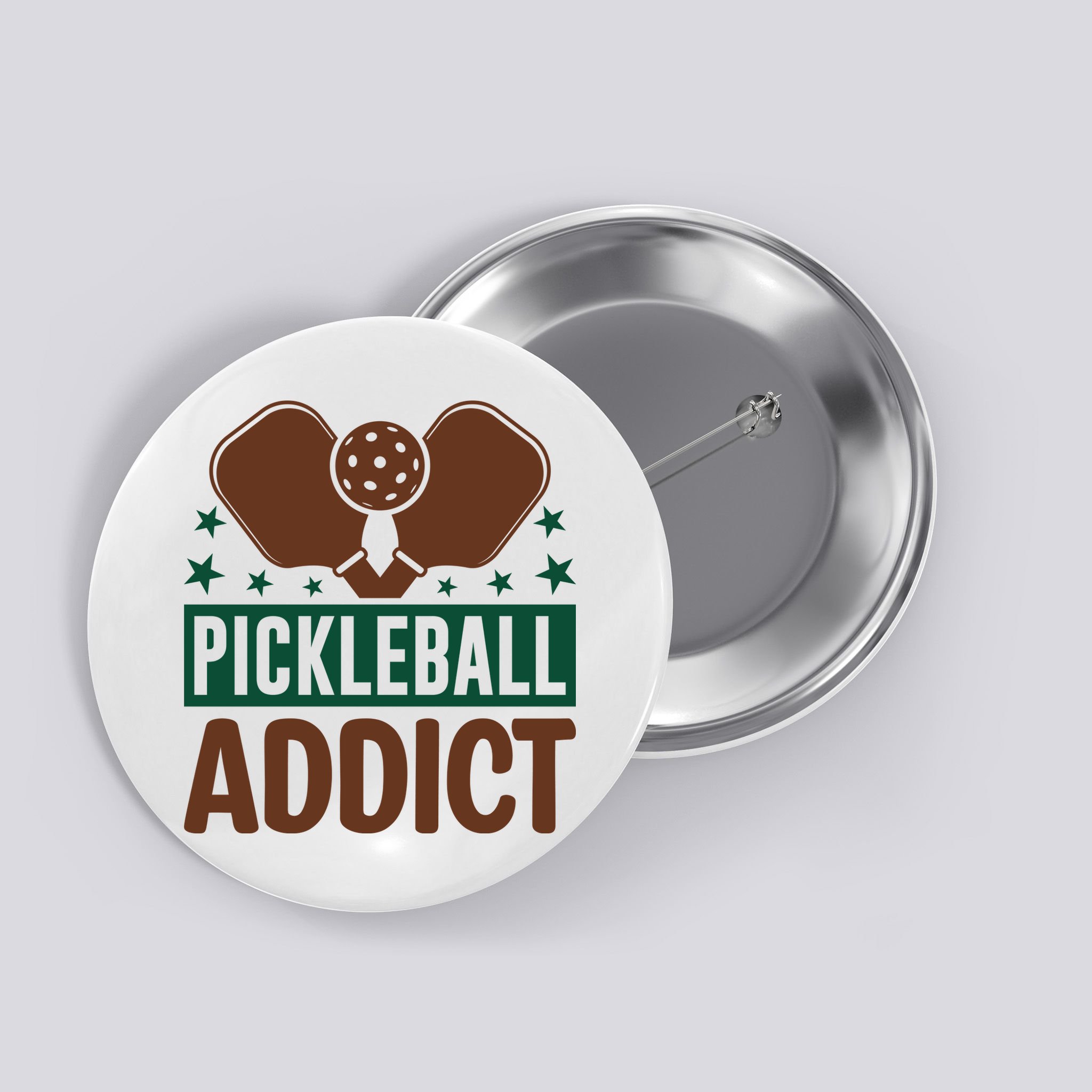 Paddles Pickleball Addict Gift For Player Team Sport Button