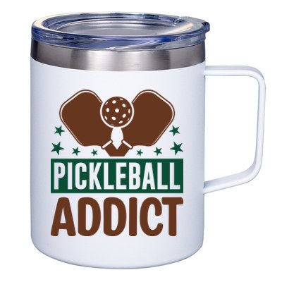 Paddles Pickleball Addict Gift For Player Team Sport 12oz Stainless Steel Coffee Mug