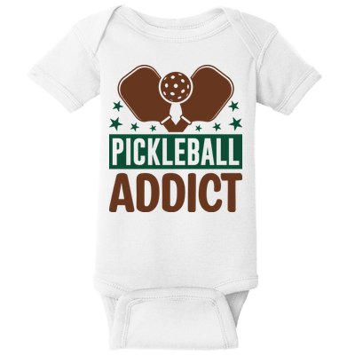 Paddles Pickleball Addict Gift For Player Team Sport Baby Bodysuit