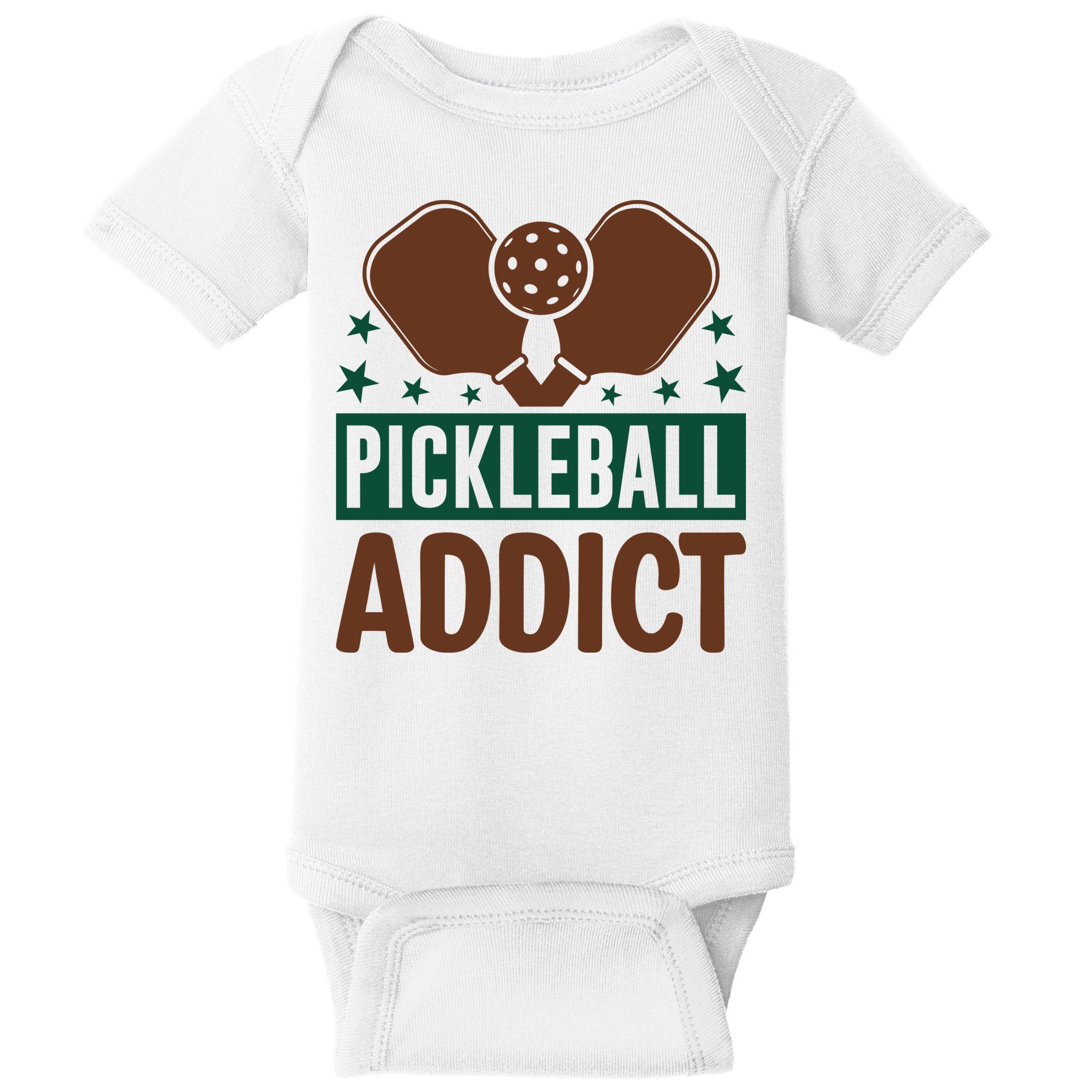 Paddles Pickleball Addict Gift For Player Team Sport Baby Bodysuit