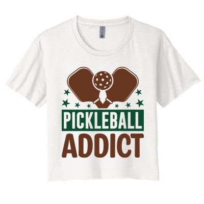 Paddles Pickleball Addict Gift For Player Team Sport Crop Top