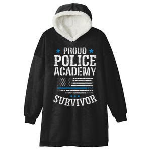 Proud Police Academy Survivor Funny Graduation Gift Hooded Wearable Blanket