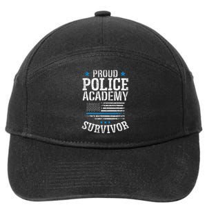 Proud Police Academy Survivor Funny Graduation Gift 7-Panel Snapback Hat