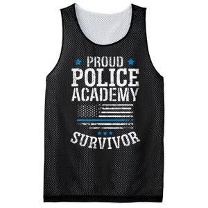 Proud Police Academy Survivor Funny Graduation Gift Mesh Reversible Basketball Jersey Tank