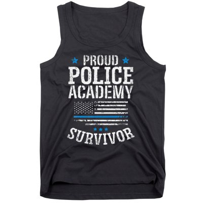 Proud Police Academy Survivor Funny Graduation Gift Tank Top