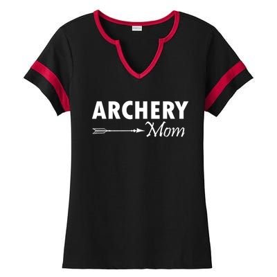 Proud Parent Archery Mom Cool Gift Ladies Halftime Notch Neck Tee