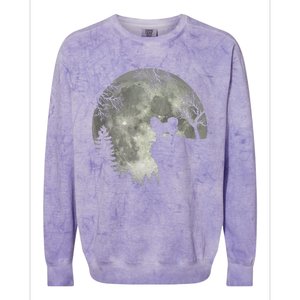 Pekingese Pekinese And Moon Halloween Colorblast Crewneck Sweatshirt