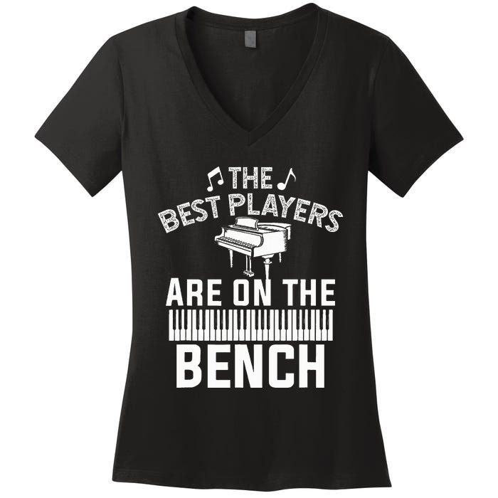 Piano Player Art Musician Orchestra Teacher Women's V-Neck T-Shirt