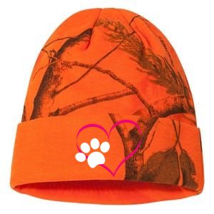 Paw Print And Heart Dog Lovers And Dog Mamas Fur Mom Gift Kati Licensed 12" Camo Beanie