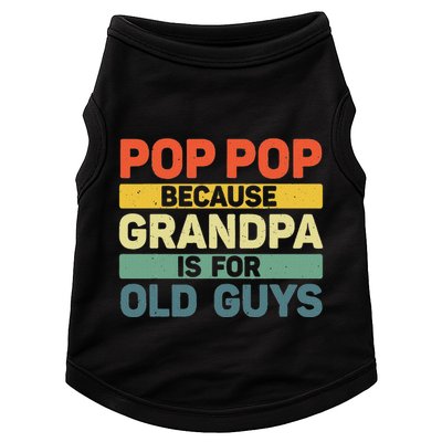 Pop Pop Art For Grandpa From Grandkids FatherS Day Pop Pop Doggie Tank