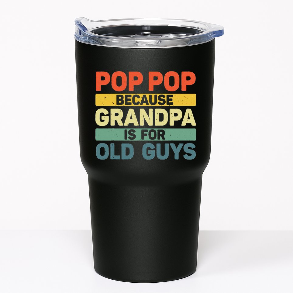 Pop Pop Art For Grandpa From Grandkids FatherS Day Pop Pop Tumbler