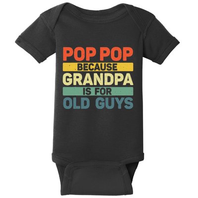 Pop Pop Art For Grandpa From Grandkids FatherS Day Pop Pop Baby Bodysuit