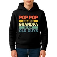 Pop Pop Art For Grandpa From Grandkids FatherS Day Pop Pop Kids Hoodie